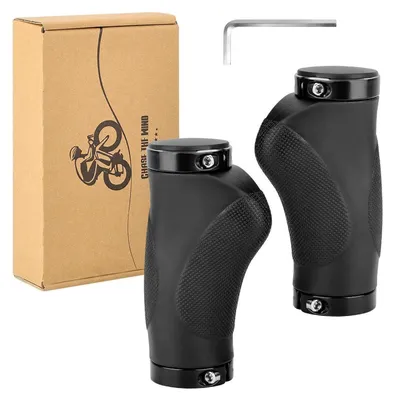 Immagine prodotto di Manopole ergonomiche antiscivolo in gomma nera, 130 mm, ammortizzanti, per mountain bike