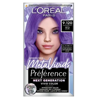 Obrázek produktu pro L'Oreal Paris Preference MetaVivids Farba do włosów 9.120 Meta Lilac