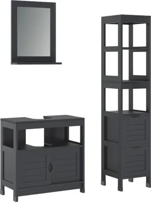 Produktbild von Badmöbel-Set Vicco Vilda Grau 3 Teile, Model 56281