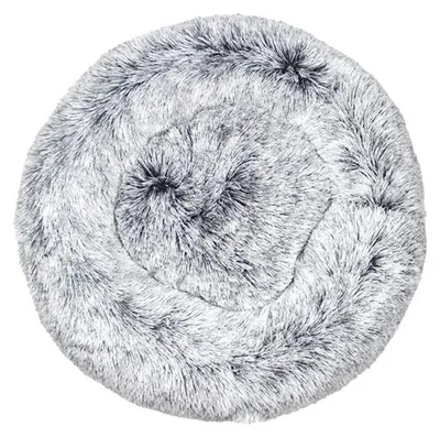 Immagine prodotto di Cuccia per cani, cuccia per gatti, morbida, rotonda, in peluche, 50 cm, grigia