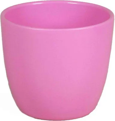 Produktbild von INNA-Glas Keramik Pflanztopf, Ø7,5cm, 6cm, rosa - Übertopf/Blumentopf