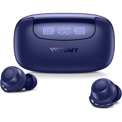 Zdjęcie produktu dla Słuchawki douszne VOTOMY SoloPods S1, Bluetooth 5.0, wodoodporność IPX8, sterowanie dotykowe True Wireless, inteligentny wyświetlacz LED