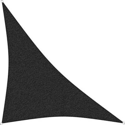 Produktbild von sunprotect 83444 Professional Sonnensegel, 5 x 5 x 7 m, 90° Grad Dreieck, wind- & wasserdurchlässig, schwarz