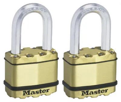 Zdjęcie produktu dla Zestaw 2 mosiężnych kłódek M5BEURTLF - Master Lock Excell - 50 mm