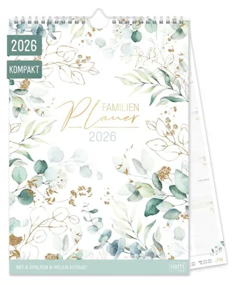 Produktbild von Familienplaner 2026 Kompakt 6-spaltig / Blattgold / Häfft-Verlag
