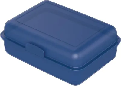 Produktbild von Vorratsdose School-Box groß - BPA-freie Brotdose Kinder mit Trennschale & Klickverschluss - robuste Lunchbox  Germany - trend-blau PP