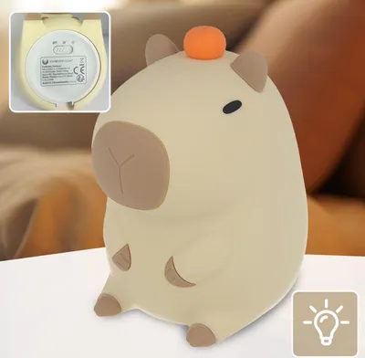 Produktbild von Forever Light Nachtlicht, Silikon-Nachtlicht dimmbar, Capybara-Licht, USB wiederaufladbares Nachtlicht, Touch-Timing, Einschlafhilfe