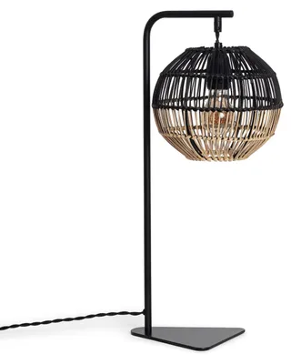 Produktbild von Tischlampe aus Rattan und Metall Kithnos Schwarz