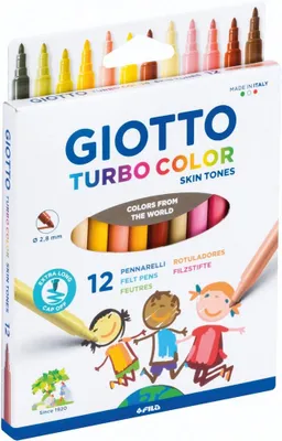 Produktbild von Giotto - Filzstift Turbo Color Skin Tones Set mit 12 Farben