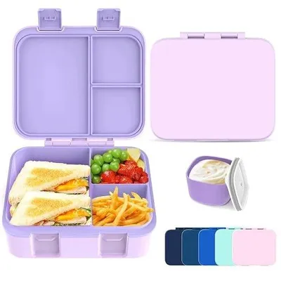 Zdjęcie produktu dla Pudełko lunch bento dla dzieci pojemnik żywności 3 przegródki