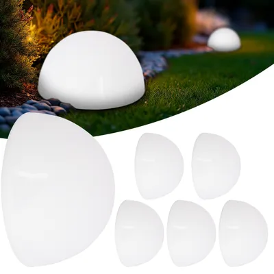 Productafbeelding van MONZANA® Zonnelamp voor buiten, set van 6, LED, weerbestendig, IP44, schemersensor, tuin, buitenverlichting, hangende zonnebol, wit, wandlamp, vloerlamp, balkon, decoratie