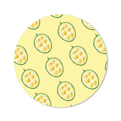 Produktbild von MuchoWow® Mauspad Mousepad Obst - Schablonen - Gelb 40x40 cm - Mousepads - Maus Mat - Pad - Mausunterlage - Schreibtisch Accessoires