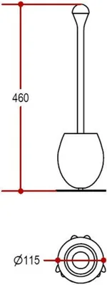 Produktbild von LINEABETA Edelstahl Toilettenbürste WC-Bürste poliert Ei mit Küken 5013.29