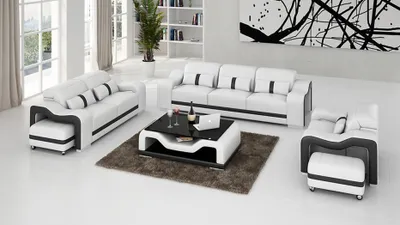 Produktbild von Moderne Sofagarnitur 3+2 Sitzer Sofa Couch Polster Garnitur Couchen Leder Neu