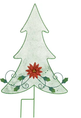 Produktbild von Weihnachten Gartenstecker Winter Deko Weihnachtsdekoration Beetstecker Metall , Variante:Tannenbaum