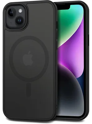 Obrázok produktu pre Puzdro na iPhone 13/14 s ochranou fotoaparátu, kompatibilné s MagSafe, nárazuvzdorné, priehľadné, čierna farba