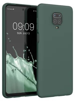Produktbild von kwmobile Handyhülle für Xiaomi Redmi Note 9S / 9 Pro / 9 Pro Max Hülle - TPU Case - Kabelloses Laden - Schutzhülle Cover in Moosgrün