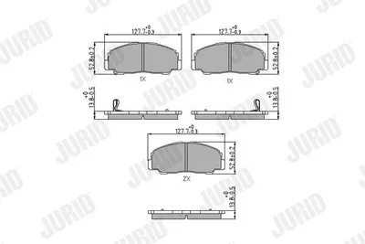 Produktbild von JURID Bremsbeläge Satz Vorne für DAIHATSU Feroza (F300) 572278J