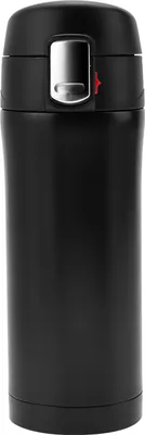 Produktbild von Edelstahl-Vakuum-Thermoskanne, isolierte Wasserflasche, Reisebecher, Kaffee-/Teetasse, 350 ml (schwarz)