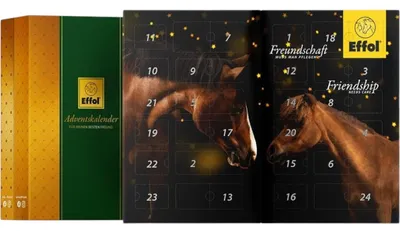 Produktbild von Effol Pferde Adventskalender 2025 - 24 Geschenke Weihnachten für Pferd und Reiter