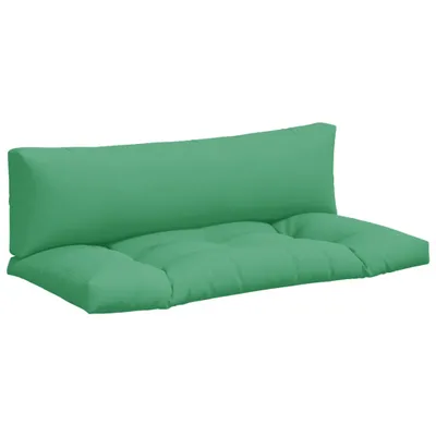 Image de vidaXL Coussin pour palette 2 pcs. vert tissu