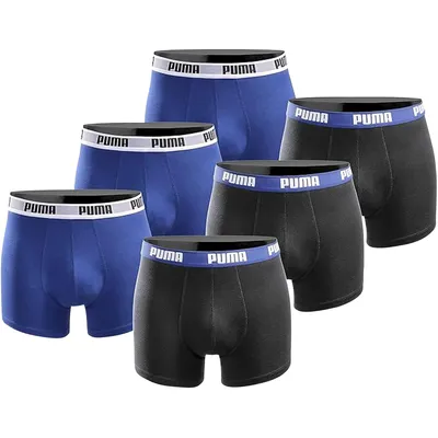 Produktbild von PUMA Herren Basic Boxer Shorts (6er Pack) Black/Blue L