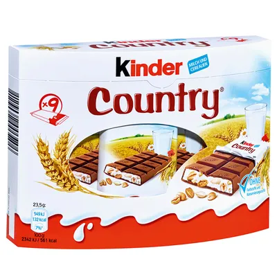 Produktbild von Kinder Country plnená mliečna čokoláda s cereáliami 211g