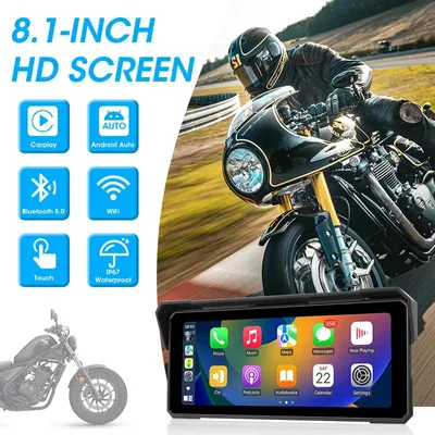 Produktbild von Drahtlose Motorradnavigation und TPMS (Reifendrucküberwachung) – 8,1-Zoll IPS-Touchscreen – IP67 wasserdicht und Bluetooth-System