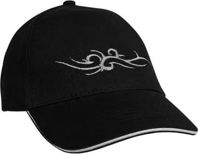 Produktbild von Baseballcap mit Einstickung Tribal 68342 Color - schwarz