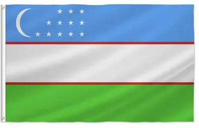Produktbild von Usbekische Flagge – Flagge Usbekistans – 150/90 cm – Polyester – Landesflagge – Flagge – CHPN