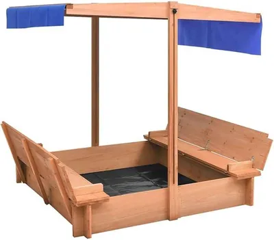 Produktbild von Sandkasten mit Dach Tannenholz 112x112x112 cm,15.1kg,316474