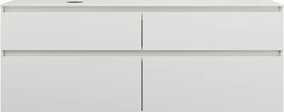 Produktbild von burgbad Lin20 Waschtischunterschrank inklusive Konsolenplatte, Beckenausschnitt links, 4 Auszüge, 1602x487x661mm, SGIF160LF5363