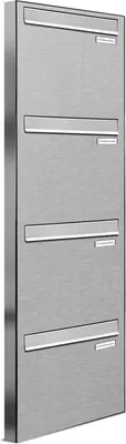 Produktbild von 4er V2A Edelstahl Briefkasten-Anlage Tür- Zaundurchwurf