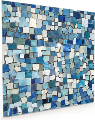 Produktbild von Küchenrückwand Spritzschutz Glas mit Motiv Bunte Kachelmuster 40 x 40 cm