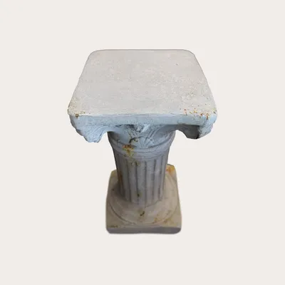 Immagine prodotto di KEYHOMESTORE | Base Capitello in Resina Bianco Anticato H. 70 cm