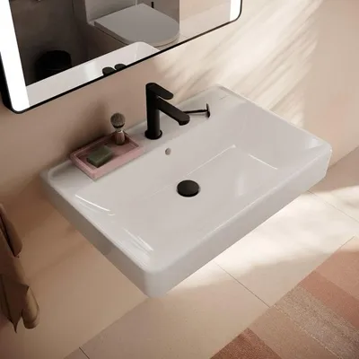Zdjęcie produktu dla Hansgrohe umywalka Xanuia Q 700x480mm z otworem na baterię i przelewem biała, 60221450