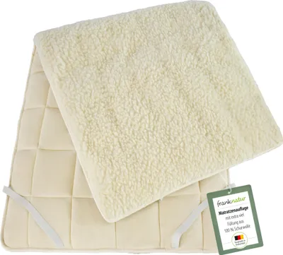 Produktbild von Unterbett Premium Topper Lammflor Matratzenauflage mit Schurwolle Baumwolle