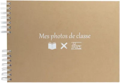 Produktbild von Exacompta 16029E Fotoalbum Spiralbindung Klassenfotos 50 weiße Seiten Braun