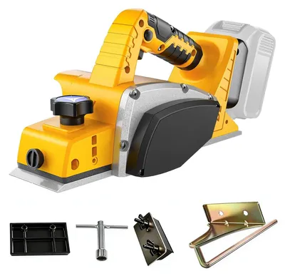 Image de Rabot électrique sans fil, sans balais – 15 000 tr/min – Pour travaux sur le bois et menuiserie – Livré sans batterie