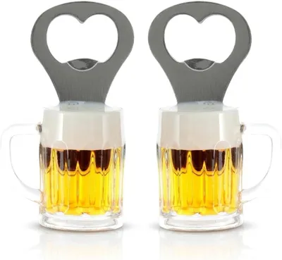 Obrázek produktu pro Otvírák na pivo s magnetem na lednici – zábavný doplněk – magnetický otvírák na pivo, balení po 2 kusech