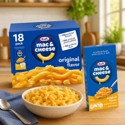 Productafbeelding van Kraft Macaroni en Kaas, 18 porties van 206g, voordeelverpakking