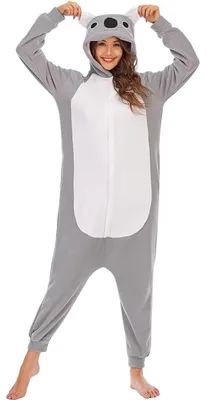 Obrázok produktu pre Dámsky pyžamo/kigurumi, celkový strih, koala, sivá farba, veľkosť XL