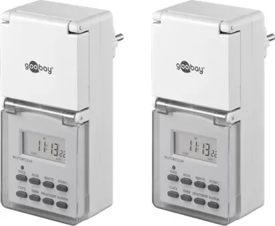 Image de lot de 2, minuterie numérique IP44