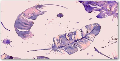 Produktbild von Tulup® Leinwandbild - 140x70 cm - Wandkunst - Drucke auf Leinwand - Leinwanddruck  - Sonstige - Lila - Feder Gefieder