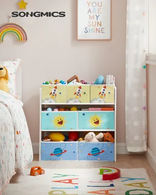 Obrázok produktu pre SONGMICS Regál do detskej izby, detský regál so 7 úložnými boxmi