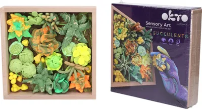Obrázek produktu pro OKTO Energy Výtvarná modelovací sada sukulenty v dřevěném rámu 21x21 cm