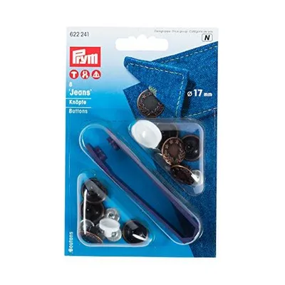 Imagen del producto de Prym - Botones para vaqueros NF, diseño de laurel, color latón envejecido, tamaño 17 mm