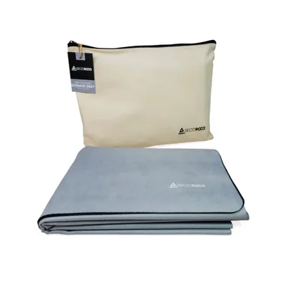 Produktbild von Reise Yogamatte aus Kautschuk, grau, Mattenstärke 1 mm, faltbar, ideal auf Reisen