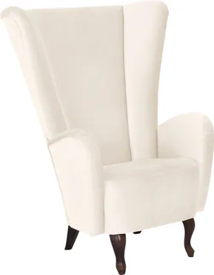 Produktbild von Max Winzer Hochlehnsessel Aurora - Samtvelours creme - Maße: 89 x 96 x 122 cm