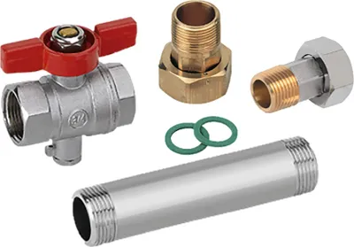 Produktbild von Einbausatz für Wärmezähler – Direktmessung 1/2" 110 mm Wassergeräte